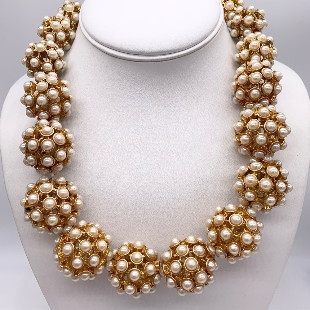 J. Crew Pearl Balls Spheres Necklace